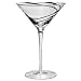 Luigi Bormioli Black Swirl Martini Glasses Set of 4