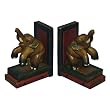 Pair of Hand-carved Elephant Bookends (Thailand)