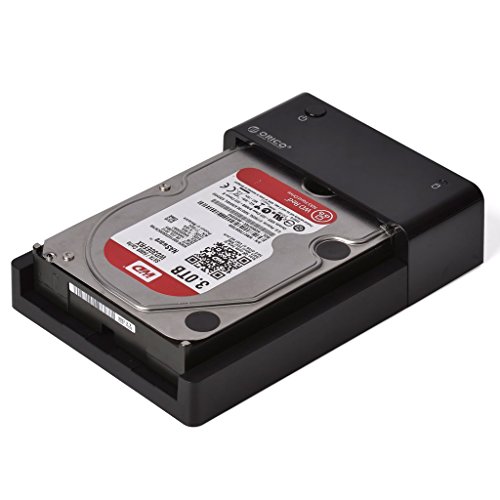 ORICO 6518US3 New USB 3.0 External Hard Drive Docking Station for 2.5 inch &amp; 3.5 inch HDD, SSD [SATA 4TB Support], with Power Switch - Black