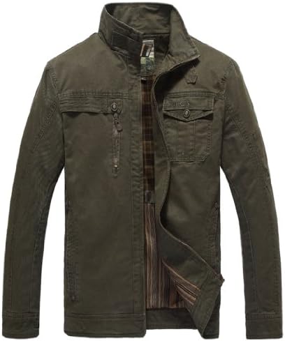 Wantdo Casual Cotton Lightweight Jacket Ourwear Light Army Green