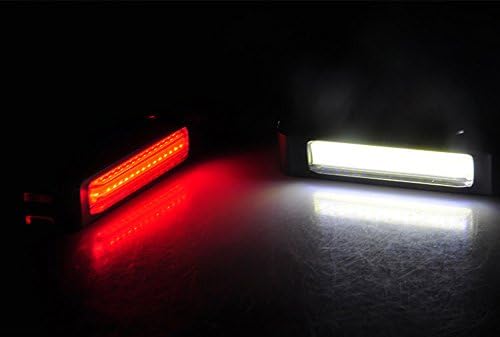 Foxxireยฎ 2 PCS USB Rechargeable LED Bicycle Bike Cycling Front Rear Light Tail Light Lamp -- Red and White