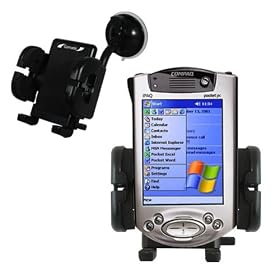 Click here to buy Compaq iPAQ 3970 Flexible Car Windshield Holder - Gomadic Brand by Gomadic for the Compaq iPAQ 3970.