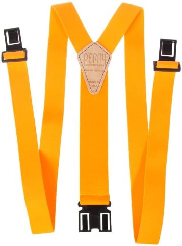 Perry Suspenders 1.5" Men's Elastic Original Adjustable Suspenders (Orange)