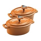 Review Meyer Corp.  / Rachael Ray Covered Oval 12-oz. Casserole Pots Set of 2- Orange