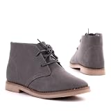 Produkt-Bild: Damen Schuhe, STIEFELETTEN, SCHN&Uuml;R BOOTS WARM GEF&Uuml;TTERT, Q1155, Synthetik in hochwertiger Leder Optik