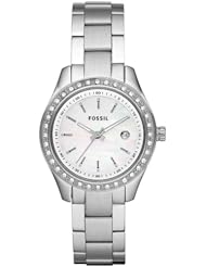 Fossil Womens ES2998 Stainless Steel Analog White Dial Watch