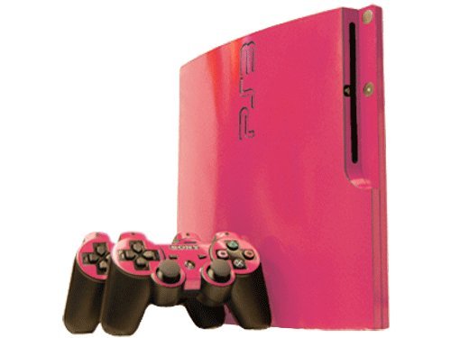 Sony PlayStation 3 Slim Skin (PS3 Slim) - NEW - PARTY PINK system skins faceplate decal mod