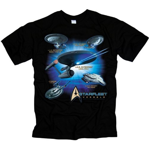  Star Trek Starfleet Vessels Adult T-Shirt