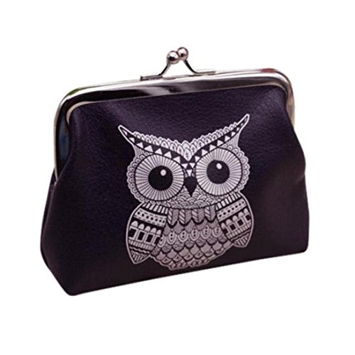 MOSUNX Womens Owl Wallet Card Holder Coin Purse Clutch Handbag