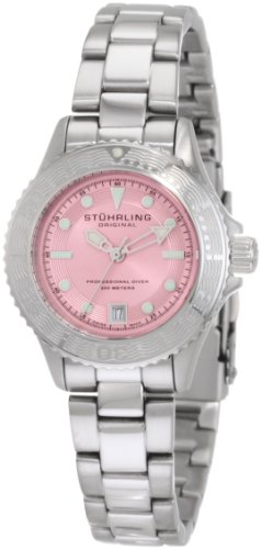Stuhrling Original Womens 1162.12114 Watersports Regatta Sailor Swiss Made Quartz Divers Date Stainless Steel Watch