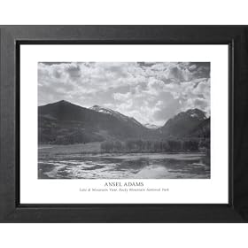 Ansel Adams Lake Mountain B W Photo Picture Framed Art Print by Framed Art