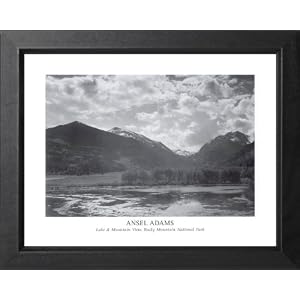 Ansel Adams Lake Mountain B W Photo Picture Framed Art Print by Framed Art