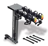 Softride Access Dura Four Place Bike Rack Hitch Carrier With Spare Strap Kit, 2 Inch Receiver Bicycle Hitch Mount Bike Racks For Car Hitch Mount Auto Bike Racks, Receiver Trailer Hitch Automobile Bike Racks, Unique Parallelogram Design
