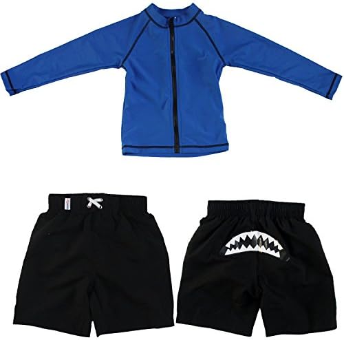 Shark Bite - UV Sun Protective Rash Guard Swimsuit Set by SwimZip Swimwear