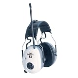 AO Safety/3M Tekk WorkTunes i.3 AM/FM Hearing Protector, Silver and White #90569