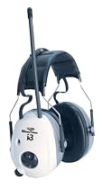 AO Safety WorkTunes i.3 AM/FM Hearing Protector, Silver and White #90569