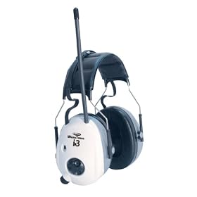 AO Safety/3M Tekk WorkTunes i.3 AM/FM Hearing Protector, Silver and White #90569