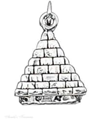 Sterling Silver 3D Egyptian Pyramid Vacation Travel Tour Charm