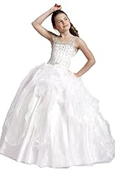 Girls Organza Floor Length  Lace Crystal Crystals Sequined  Ball Gown Pageant Dress 