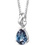 SAVE $39.98 - Mysterious Allure: Sterling Silver Pear Shape Checkerboard Cut Alexandrite Pendant with 18 inch Silver Necklace and Free Shipping $19.99
