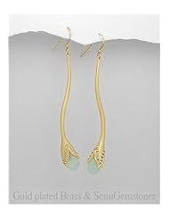 CZ Earrings In Brass