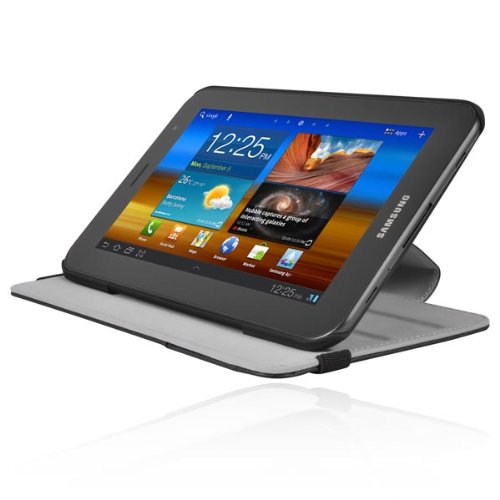 Incipio Samsung Galaxy Tab 7.0 Plus Premium Kickstand Case - Black Vegan Leather (SA-212)