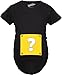 Maternity Question Mark Block Nerdy Vido Game Pregnancy Tee for Ladies (Black)
