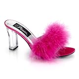 Pleaser - ROMANCE-301F, 3 1/4" Marabou Slide