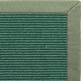 IMAGE OF Green Sisal Rug with Sage Linen Binding - 12x15