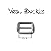 Vest Buckle - Slide Adjuster 3/4 - Nickel - Qty 10