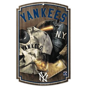 New York Yankees Wood Sign w/ Throwback 1927 Jersey Quality Graphics Matte Finish Laminate Top