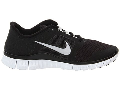 Nike Men's NIKE FREE RUN+ 3 RUNNING SHOES 10 (BLACK/REFLECT SILVER/PR PLTNM)