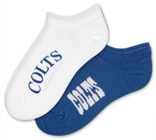 Indianapolis Colts Women's No-Show Socks, Medium (2-pack)