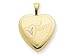 1/20 Gold Filled 16mm Heart with Diamond Love Heart Locket - Chain Included