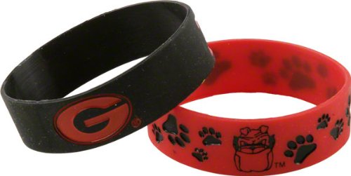 Forever Collectibles NCAA Georgia Bulky Bandz Bracelet 2-Pack