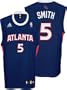 Josh Smith Youth Jersey: adidas Navy Replica #5 Atlanta Hawks Jersey