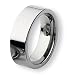 Flat Polished Tungsten Carbide Ring (8.0 mm) - Sizes 7-13
