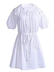 3/4 Sleeves Cutout Peasant Dress 