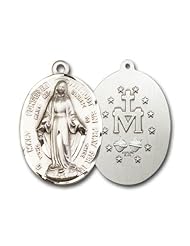 Highest Quality Vintage Die .925 Solid Sterling Silver Miraculous Medal Virgin Mary Immaculate Conception Rare Unique Vatican Commissioned 100 Year Old Design Relic Catholic Icon Religious Jewelry Protection Protector Charm New NWT