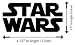 STAR WARS kids sticker logo decal x1 MATT BLACK (SMALL)