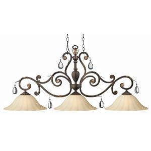 Hinkley Veranda 4894SU Round (24H x 53W) Crystal Pool Table 3 Light 300w Pendant in... by Hinkley