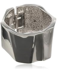 Kenneth Jay Lane Polished Rhodium Geometric Cuff Bracelet