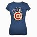 Chicago Cubs Royal Large 1968 Woman's Vintage Crew Neck T-Shirt by 5th & Ocean