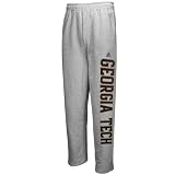 adidas Georgia Tech Yellow Jackets Ash Word Plus Fleece Sweatpants (Small)