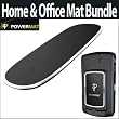 Powermat PMM-HO100 Home & Office Mat (Black) Bundle With Powermat Receiver Li-Ion Battery Door for Blackberry Curve 8300 Black