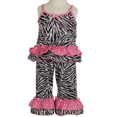 Buy Little Girls Sleepwear ZEBRA 2Pc Pajama Set LAURA DARE Valentines Clothing 6M-6X