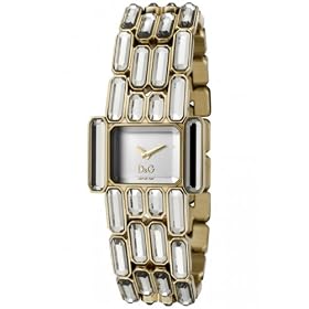 D&G Ladies Aristocratic Quartz Watch DW0473 With Silver Rectangular Analogue Dial And Bracelet