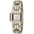 D&G Ladies Aristocratic Quartz Watch DW0473 With Silver Rectangular Analogue Dial And Bracelet