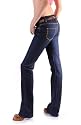 Boot-Cut Jeans im Business-Look mit Gürtel versch. Größen