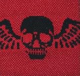 SWB 005 - SCHWEIßBAND / ROT TOTENKOPF